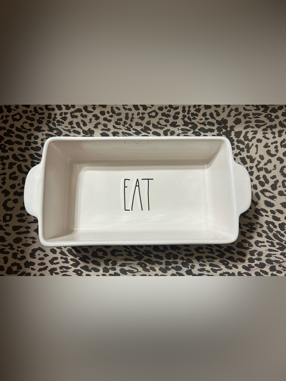 Rae Dunn Ceramic “Eat” Loaf Pan